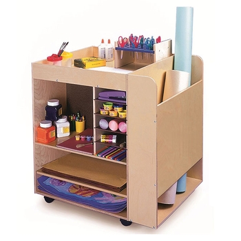 Mobile art supply cart from Whitney Brothers