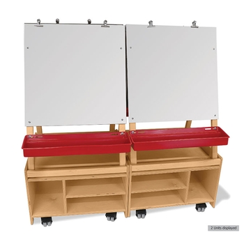 Set of 2 adjustables easels and base cabinets from Whitney Brothers