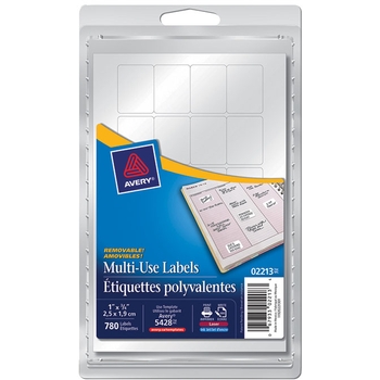 White Avery® labels