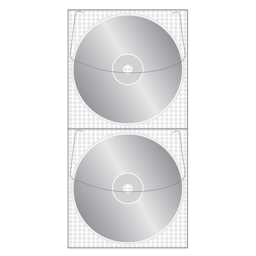 Clear adhesive CD pockets