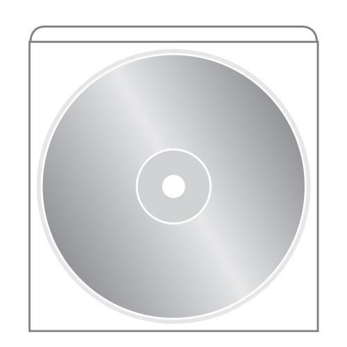Pochette adhésive transparente pour CD