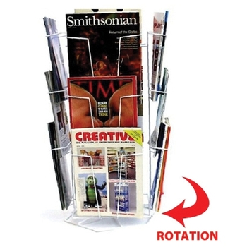 Rotating counter display for magazine