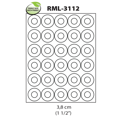 Étiquettes Laser: Ronde CD 1 1/2