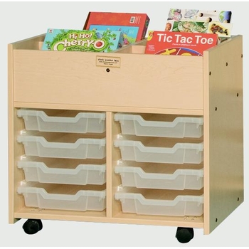 Mobile storage unit with interchangeable bins