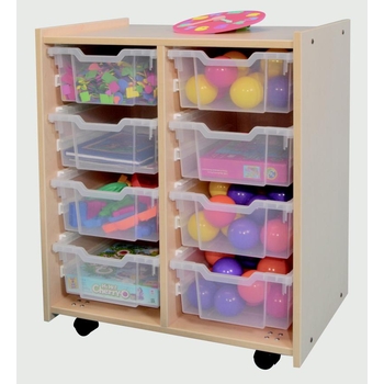 Mobile storage unit with interchangeable bins