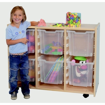 Mobile storage unit with interchangeable bins
