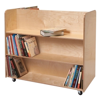 Double-sided book cart