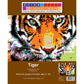 Mosaïque autocollantes StickTogether™ - Tigre