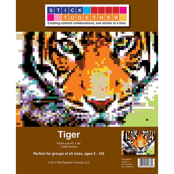 StickTogether™ Mosaic sticker poster - Tiger