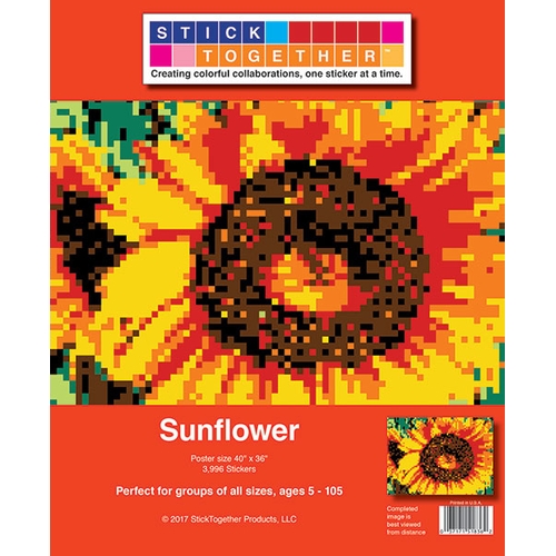 StickTogether™ Mosaic sticker poster - Sunflower