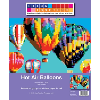 StickTogether™ Mosaic sticker poster - Hot air balloons