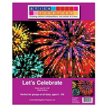 StickTogether™ Mosaic sticker poster - Let's celebrate