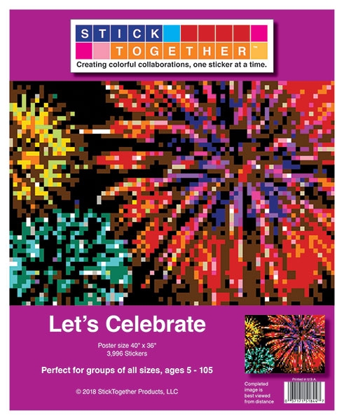 StickTogether™ Mosaic sticker poster - Let's celebrate