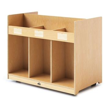 Mobile double sided library book cabinet from Whitney Brothers