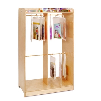 Hanging bags storage cabinet from Whitney Brothers