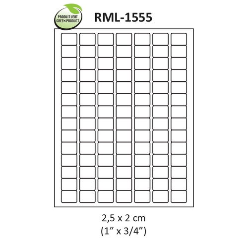 Étiquettes laser: 1