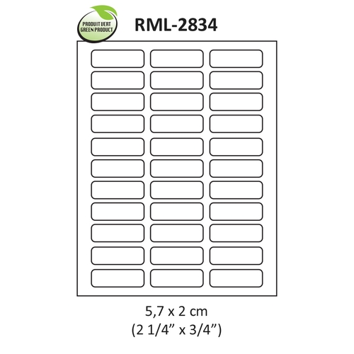 Laser label: 2 1/4