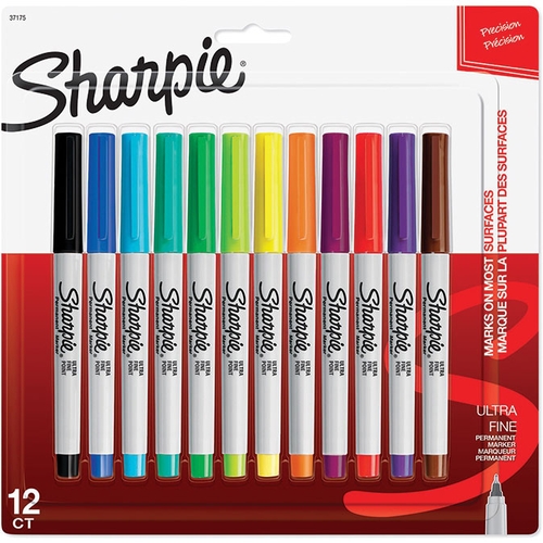 Ensemble de marqueurs à pointe ultra-fine de Sharpie® - Pqt de 12