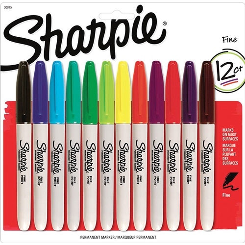 Ensemble de marqueurs à pointe fine de Sharpie® - Pqt de 12