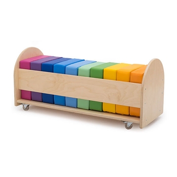 Raibow square cushion set with rolling rack by Gressco®