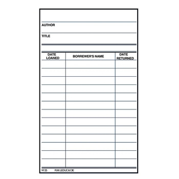 Book cards - English