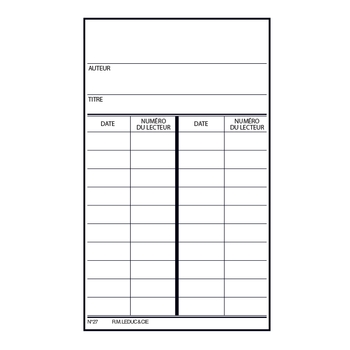 Book cards - French