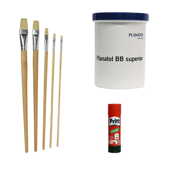 Glues and brushes