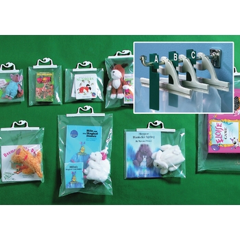 Hang-up bags and displays